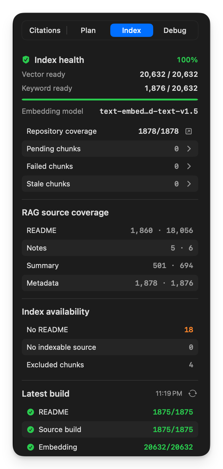 Starcat RAG index inspector